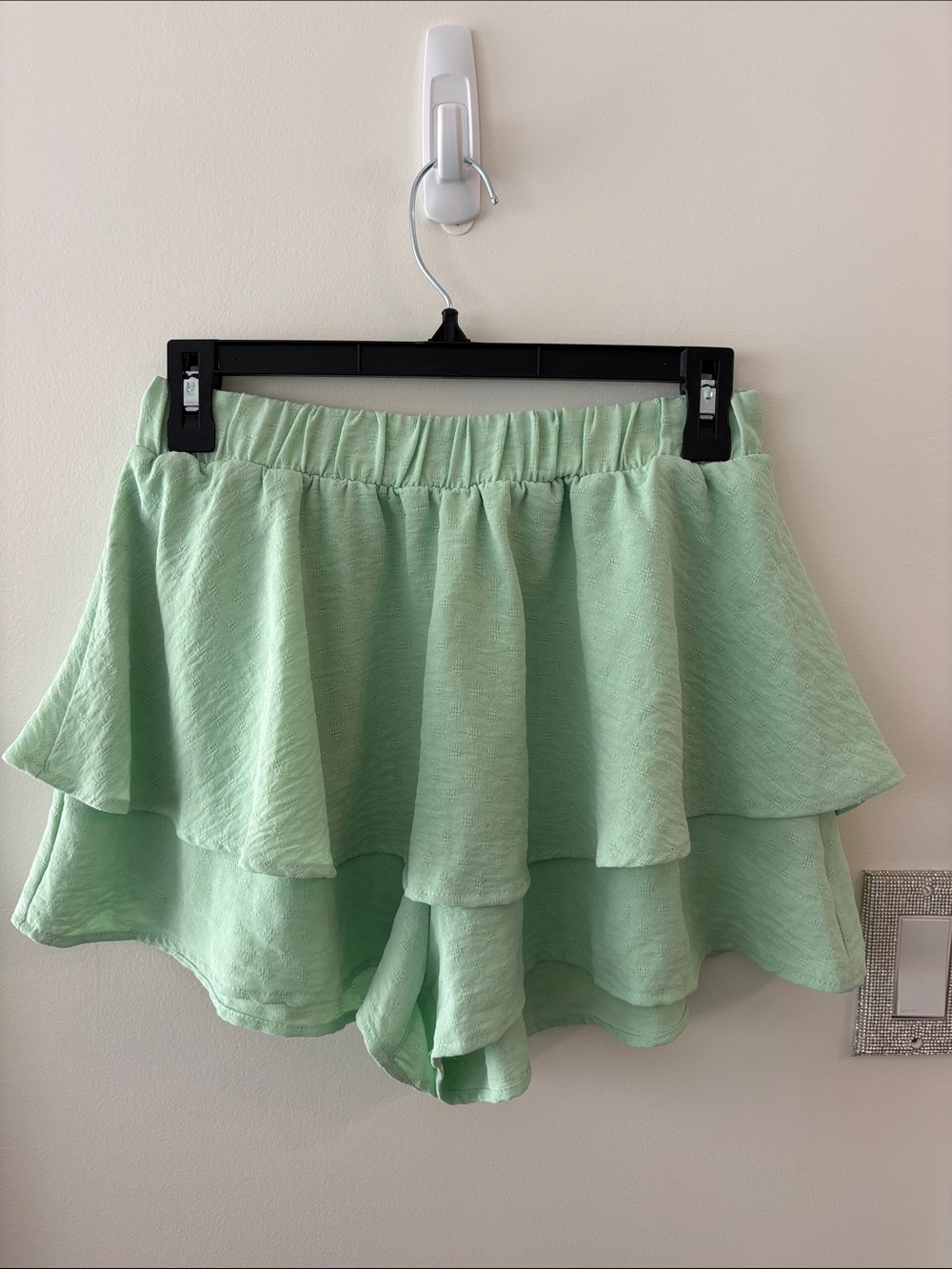 Altar’d state mint green layered flowy shorts